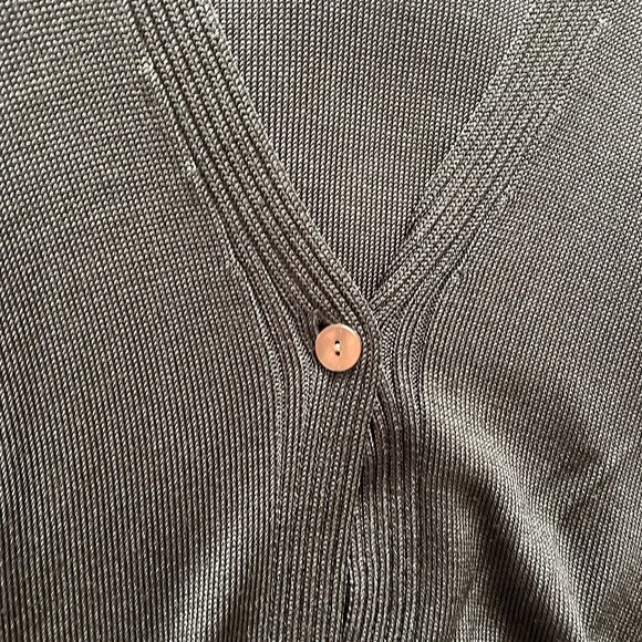 Black Anne Klein Cardigan + Tank Set, Plus Size (2X) - Picture 4 of 6